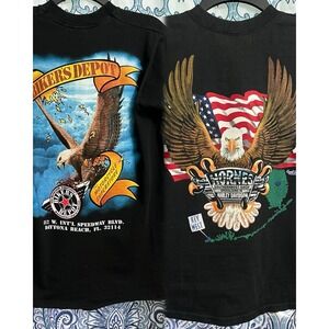 Harley Davidson Vintage T-shirt Biker Shirts USA Small EAGLE